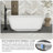 67" White Acrylic Freestanding Bathtub