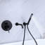 Robinet de baignoire à 2 baignoires noir mat - Laiton massif - Valve équilibrée, Rouille - Douchette à main, 2 gallons par minute, Nickel