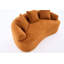 Canapé courbé en éponge à compression complète, causeuse compacte sans assemblage en chenille pour petits espaces et appartements, L 55,1 po-819780095-819780090