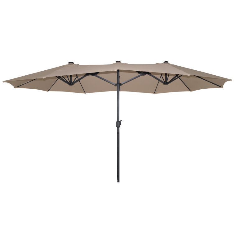 Denzel 450cm X 270cm Rectangular Market Parasol, Taupe