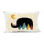 Coussin d'extérieur imprimé Elephant Silhouette & Nature, design par Andy Westface