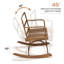 Chaise berçante d'extérieur en métal Ayled-1280022296