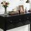 Carved Console Table with 3 Soft-Close Drawers-545448691