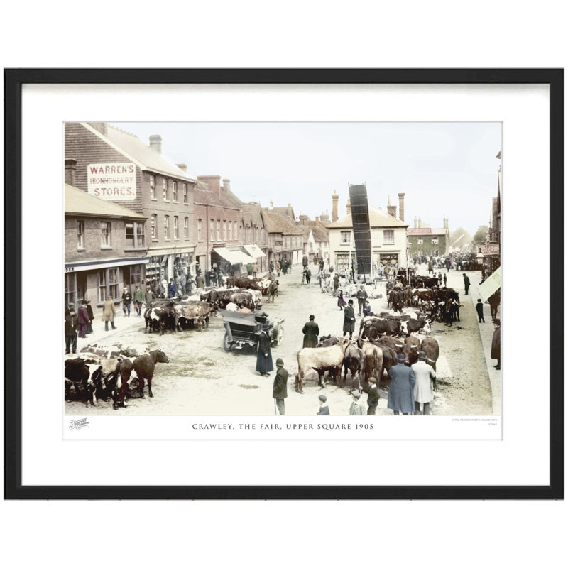 Crawley, The Fair, Upper Square 1905 by Francis Frith - Single Picture Frame Print, 28cm H x 36cm W x 2.3cm D