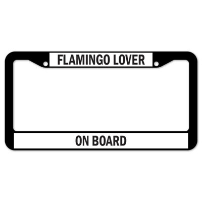 Flamingo Lover on Board Plate Frame