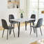 Ensemble de table de salle à manger 47,3 "pour 4 personnes, ensemble de cuisine compacte avec pieds chromés-125523125-125523127-125523128