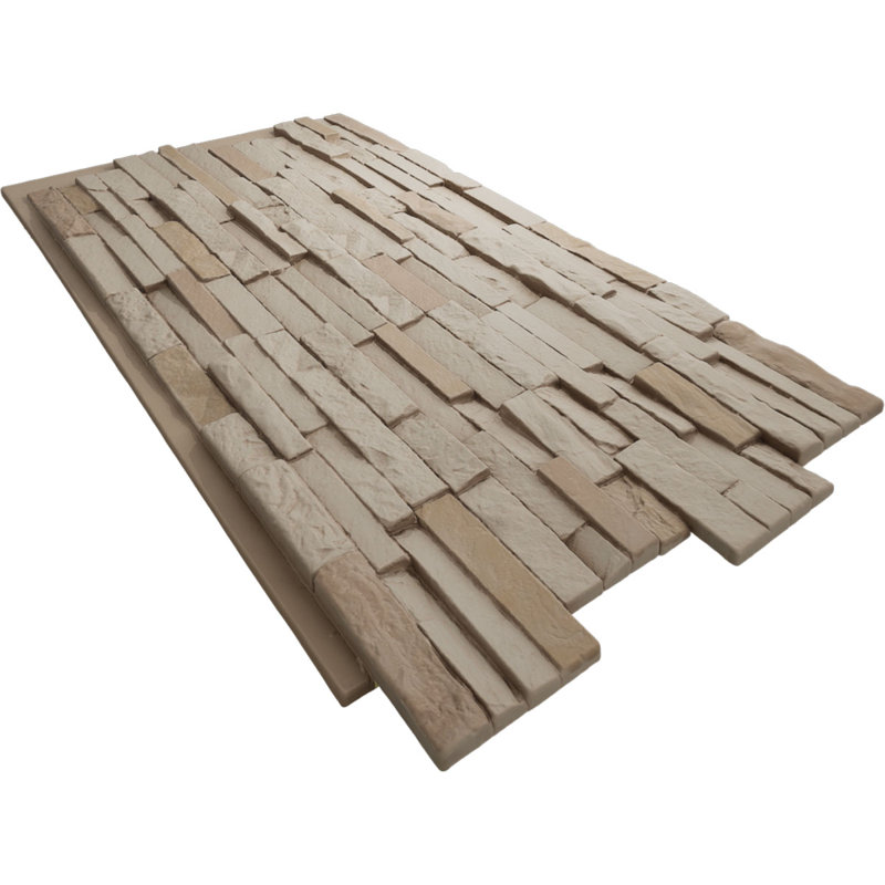 Panneau de pierre artificielle EverStone Eldorado, l 48 po x H 25 po x P 1 po, couleur Armadillo, Armadillo