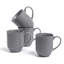 over&back Rimmed 16oz Semi-Matte Hand-Finished Stoneware Mugs, Set of 4-99312928