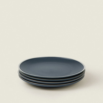 Matte Ceramic Dinner Plates (Set of 4) - Midnight Blue