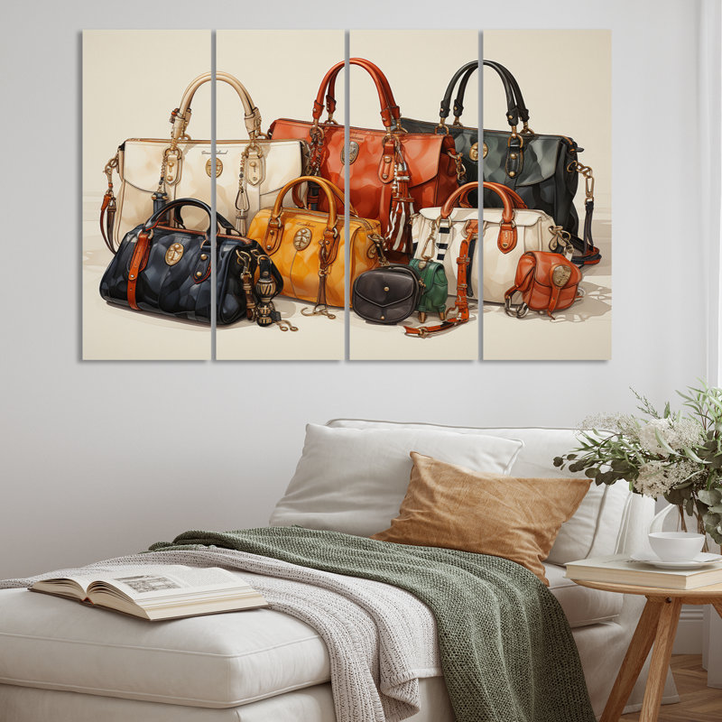 «Minimalims Designer Bag Envy IV», ensemble d'art mural en métal tendance