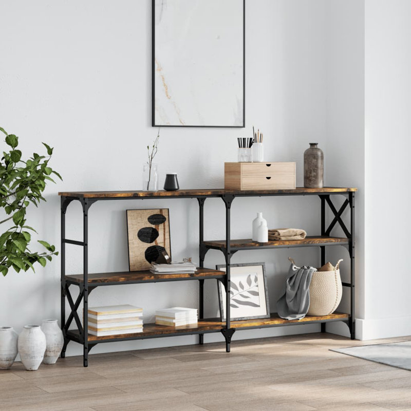 Console Table, 76.5cm H x 150cm W x 29cm D, Smoked Oak