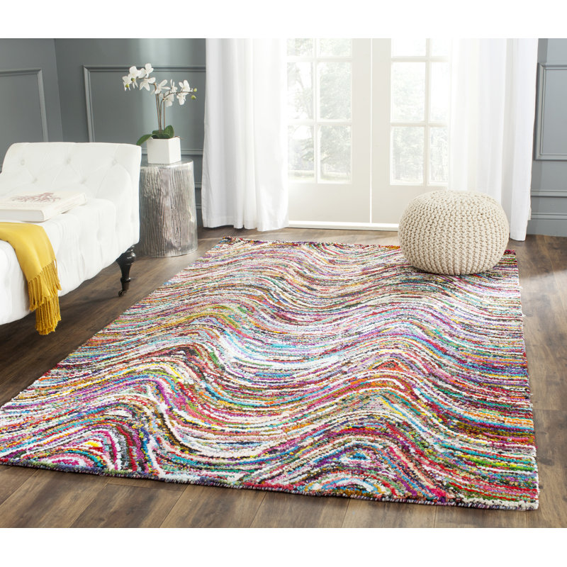 Anaheim Hand Tufted Cotton Abstract Rug, Rectangle 8' x 10'
