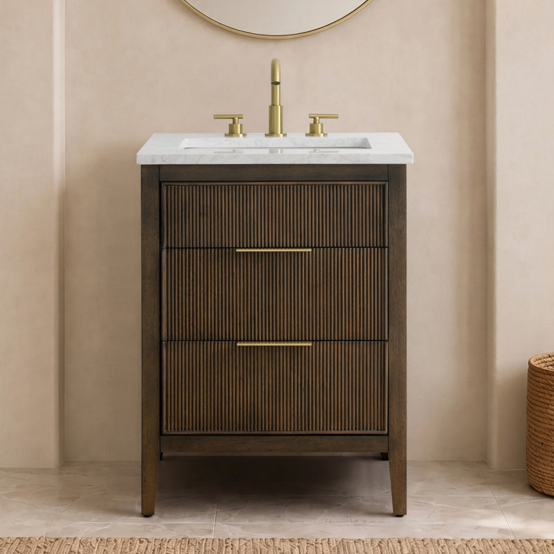 Emma 24" W Single Vanity, Chestnut Brown