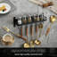 Ensemble d'ustensiles de cuisine en acier inoxydable 10 pièces avec poignée en bois, outils de cuisine en métal 18/10 pour usage professionnel et domestique, va au lave-vaisselle-118376843