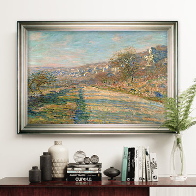 « parc monceau, paris », reproduction de peinture à l’huile sur toile tendue encadrée
