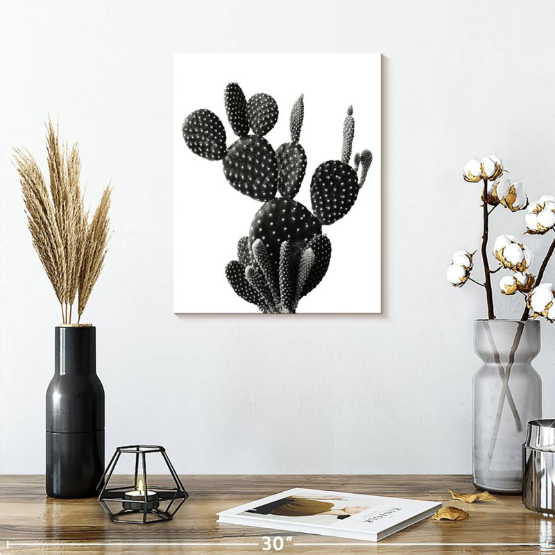 Cactus épine - impression sur toile tendue, H 15 po x l 12 po x P 1,25 po