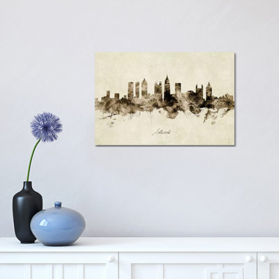 «Atlanta Georgia Skyline» par Michael Tompsett, impression sur toile tendue