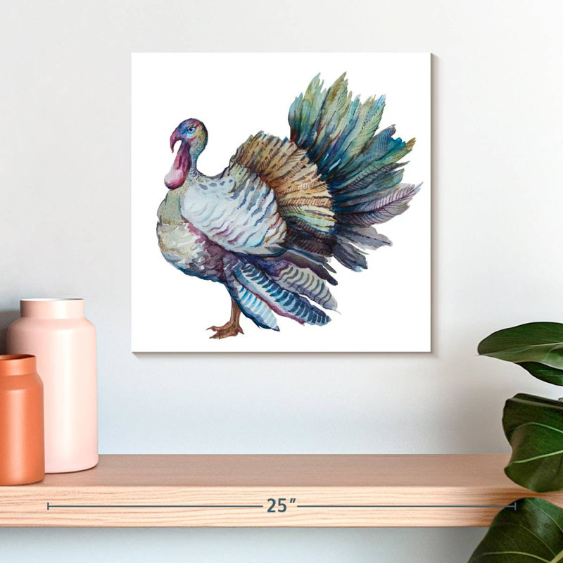 Plumes de dinde colorées, H 16 po x l 16 po