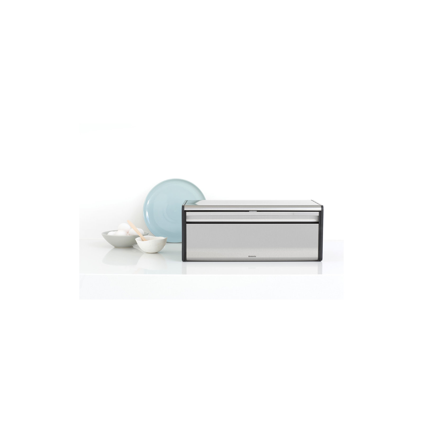 Brabantia Fall Front Bread Box, Matte Steel