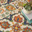 Tapis beige / bleu / orange Whitingham-667355730
