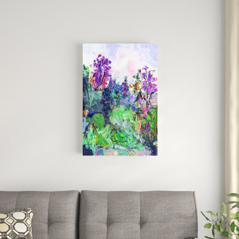«Bright Coloured Landscape», reproduction d'art sur toile tendue, H 30 po x l 20 po