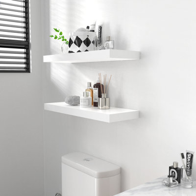 Miami 60" Floating Shelves, Long Wall Mounted Wood Shelves, 8" Depth