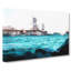 Mackinac Bridge In Michigan In Abstract - Wrapped Canvas-55309623