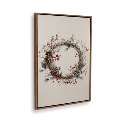 Reproduction d'art sur toile Winterberry Wreath
