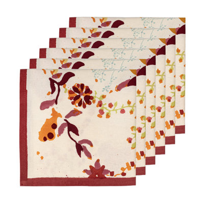 Treetop Cotton Floral Square Napkin