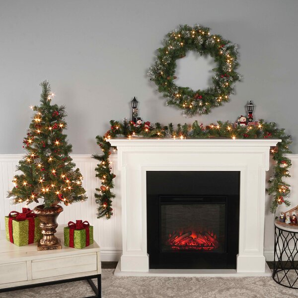 Three Posts™ Customizable Christmas Tree & Greenery Set Spruce with ...
