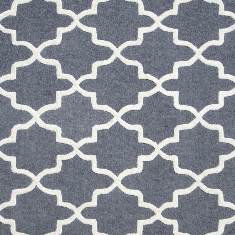 Tapis de zone gris foncé touffeté à la main Siesta Arcade, Rectangle 5 pi x 8 pi