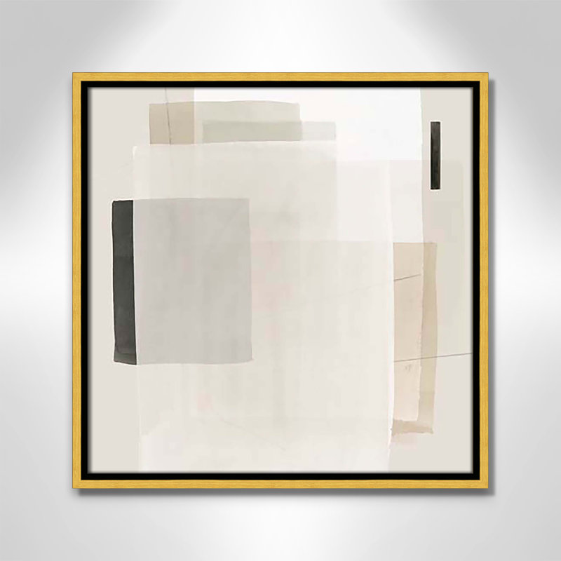 Mystical Momentum I par Hazel J, Cadre flottant doré, H 17,5 po x l 17,5 po x P 2 po