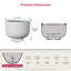 Bol à fleurs en pot 14 po blanc moyen perlé (intérieur amélioré) avec trous de drainage-1352947731-1352947950