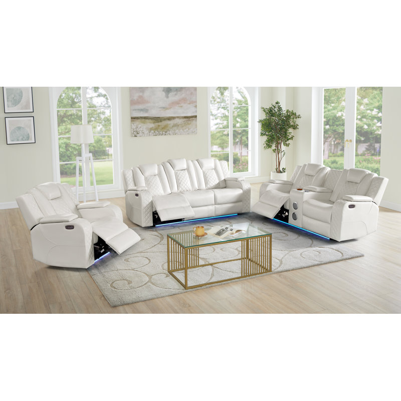 Ensemble d'inclinaison 3 pièces Graciela - blanc, Blanc