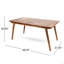 Table de salle à manger d'extérieur en bois massif de 69 po