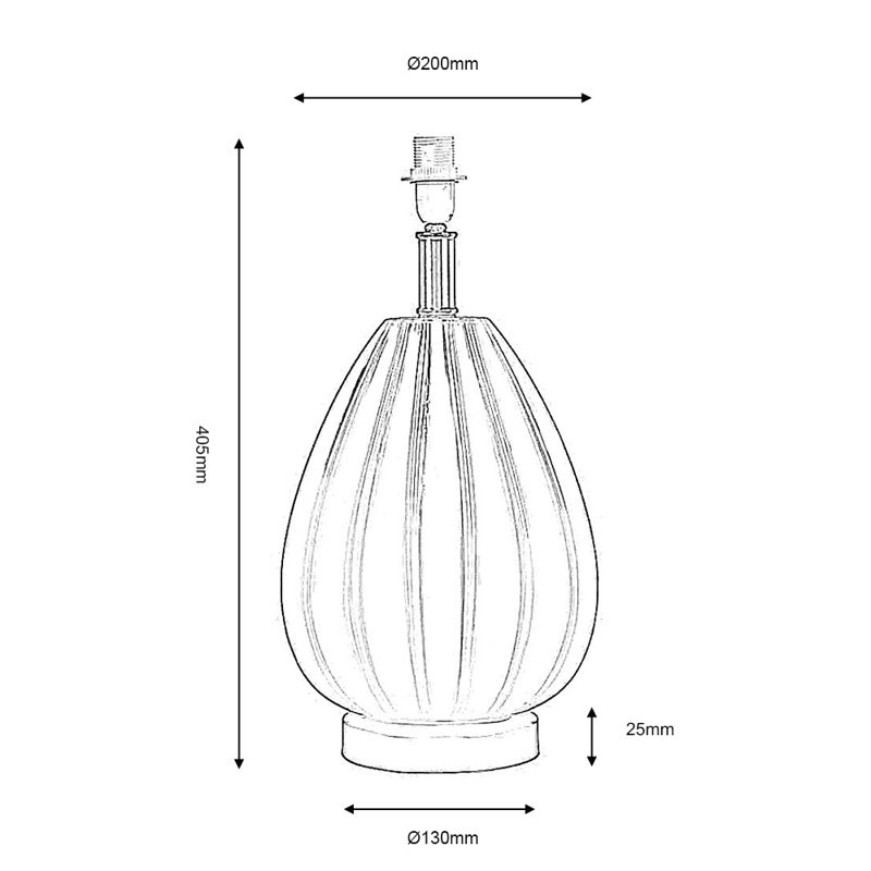 Arda Glass Lamp Base Lamp, Sea
