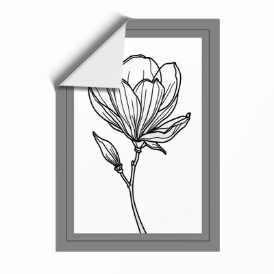 Single Stem Flower Botanical - Framed Print