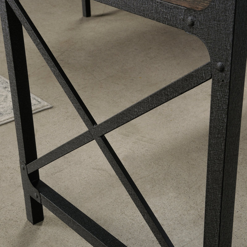 Bureau de retour 42 po avec espace de travail élargi, finition brune, H 29,53 po x l 41,93 po x P 23,54 po