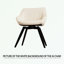 Ensemble de table de salle à manger 3 pièces avec 2 chaises en cuir et des pieds en métal-1970500930-1970500934
