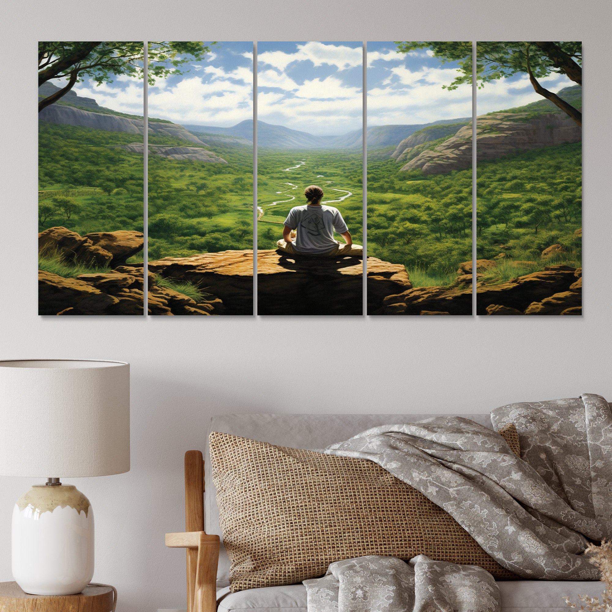 Ebern Designs Green Yoga in Sacred - Yoga Metal Wall Decor Set | Wayfair
