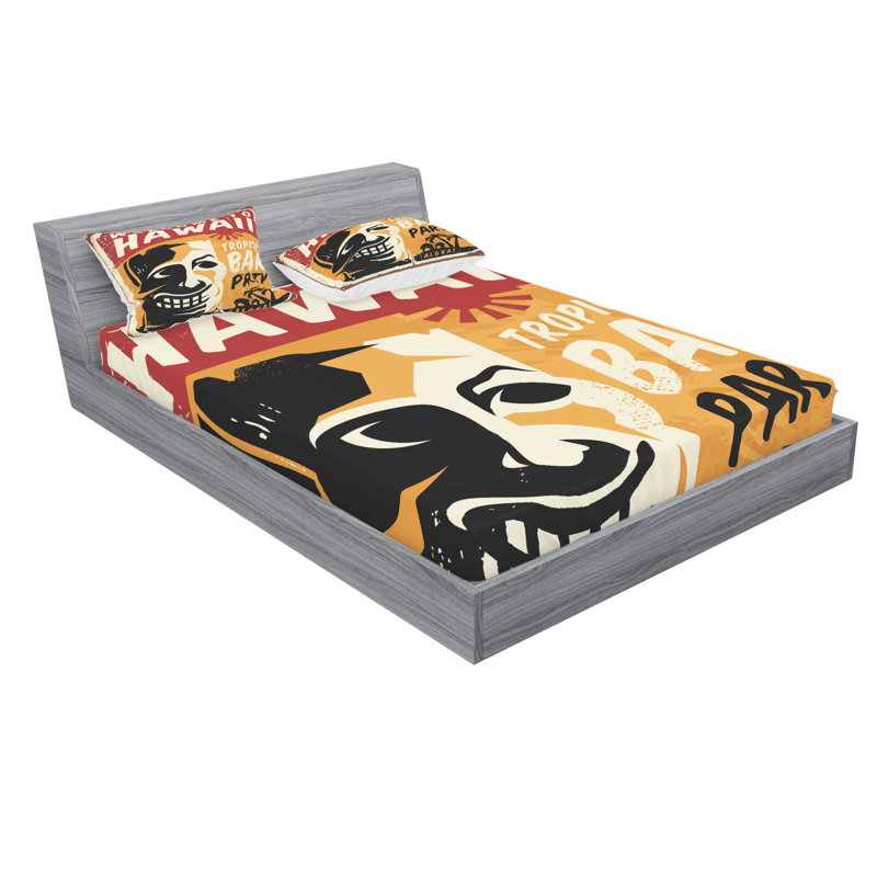 Ensemble de draps Welcome to Hawaii, Ensemble de drap pour grand lit avec drap-housse