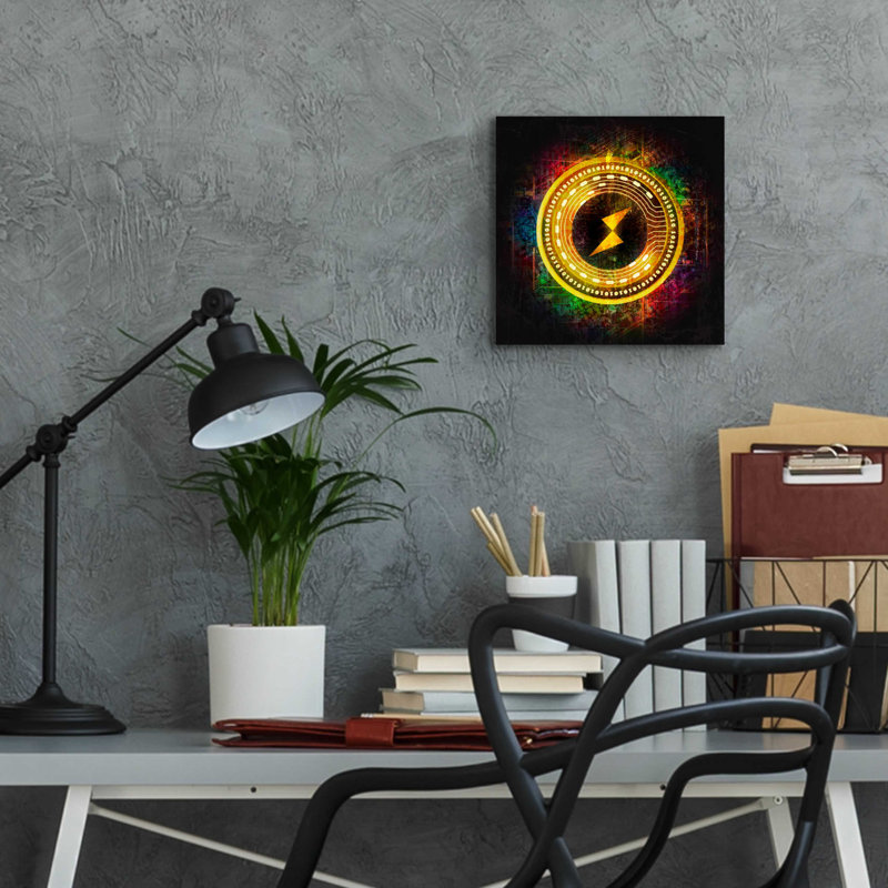 «Thorchain Better Than Gold», art mural en verre acrylique, H 12 po x l 12 po x P 0,13 po