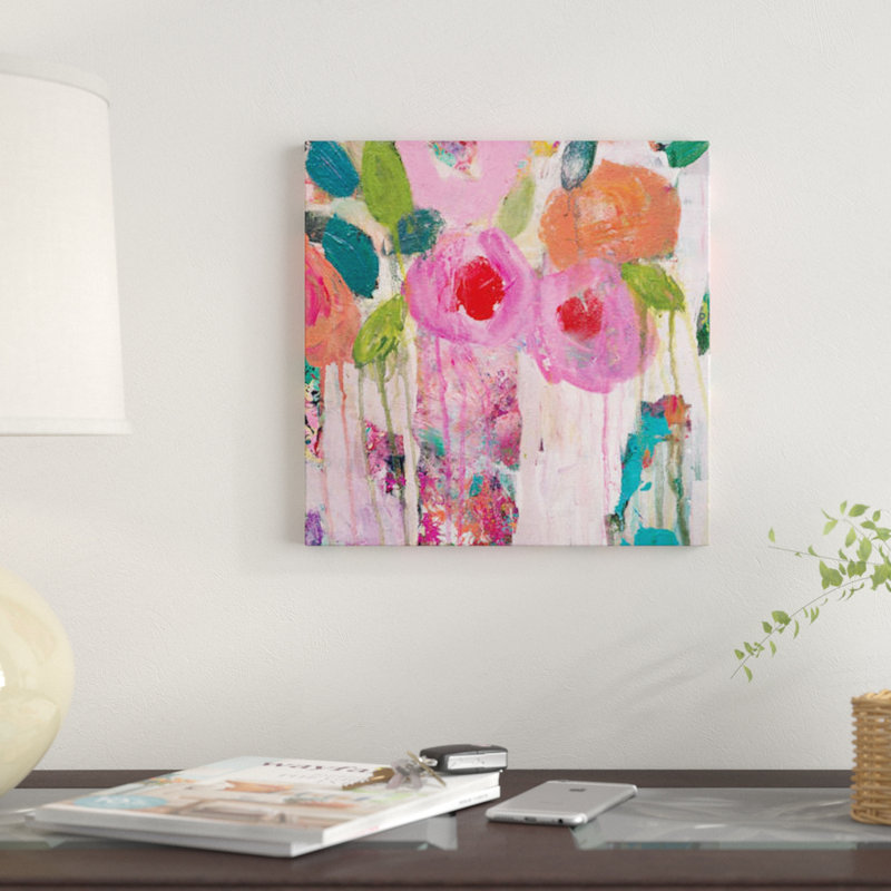 « first baiser », impression sur toile, H 12 po x l 12 po x P 0,75 po, Toile tendue, Pas de tapis