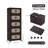 20" Side Wide Folding Storage Cabinet ,5 Tiers,19.69"×11.81"×50.00",Collapsible Storage Bins with Magnetic Door, Plastic Storage Cabinet with Wheels(ONLY ONE CABINET)