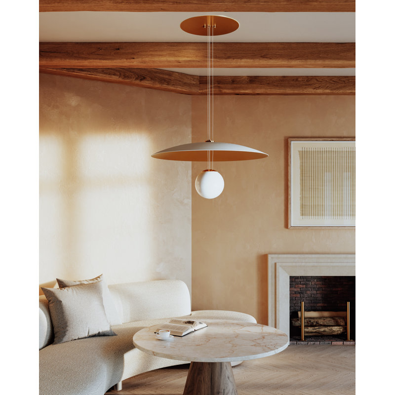 Split Flush Mount by Kelly Behun, 8" H x 15" W x 15" D