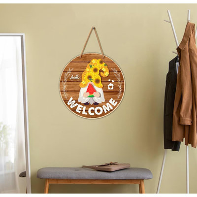 Seasonal Gnome Interchangeable Decor 12 in. x 12 in. Round 21 pack by Wooden Wall Ar