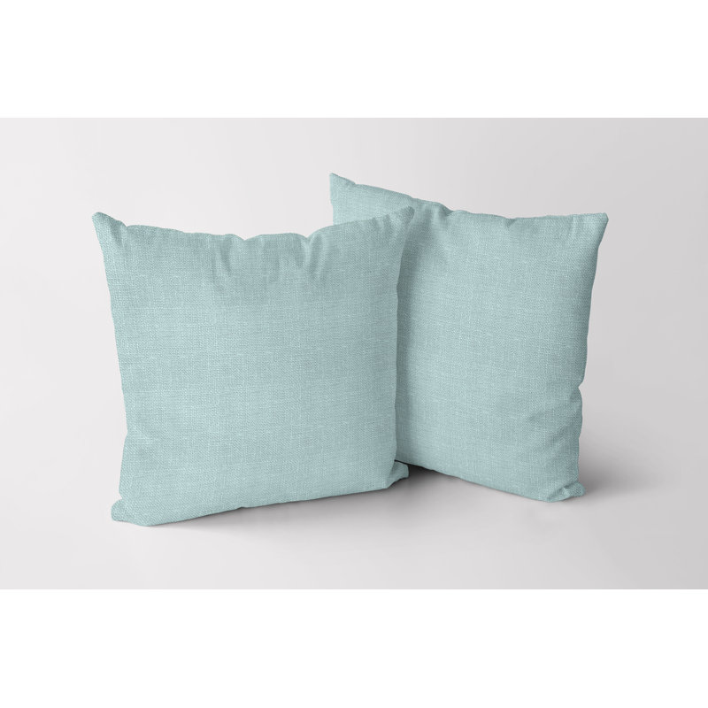 Housse de coussin carré S&G Slubb, 18" x 18", Bleu poudré