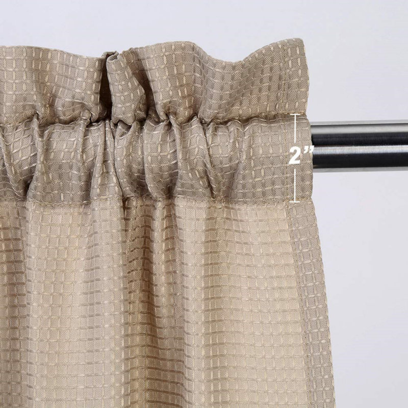 Rideau de café de couleur unie Madelene, L 36 po x L 30 po, Naturel