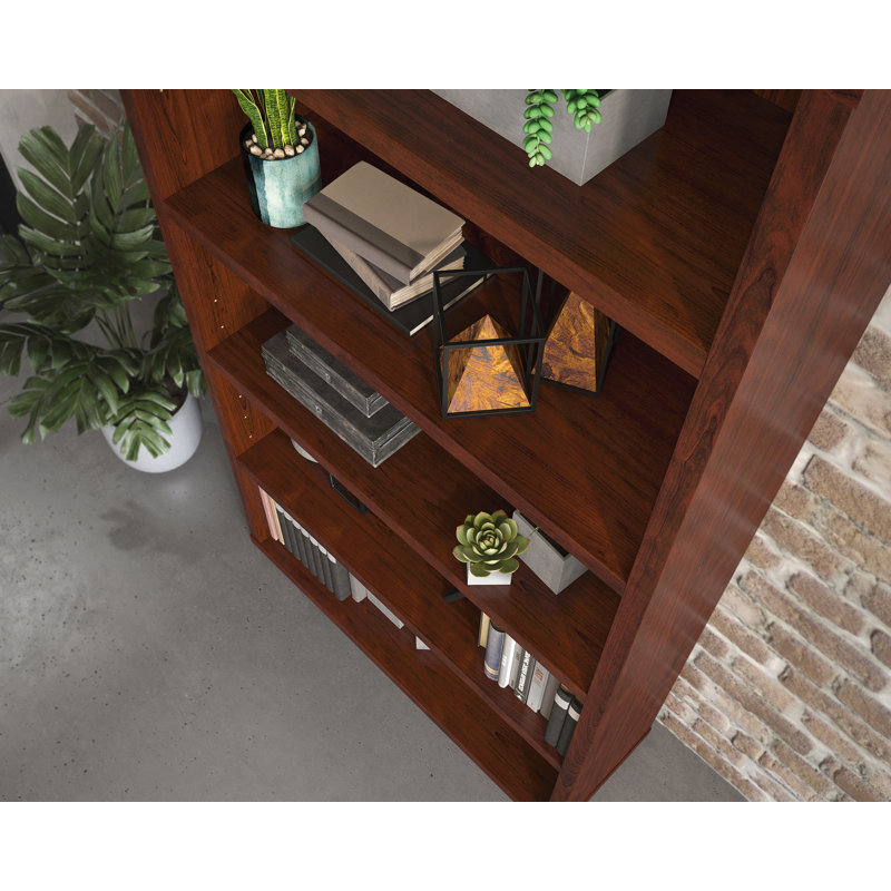 Harriss Bookcase Cc, Classic Cherry,  (5 Shelves) 65.984"H x 34.803"W x 11.339"D
