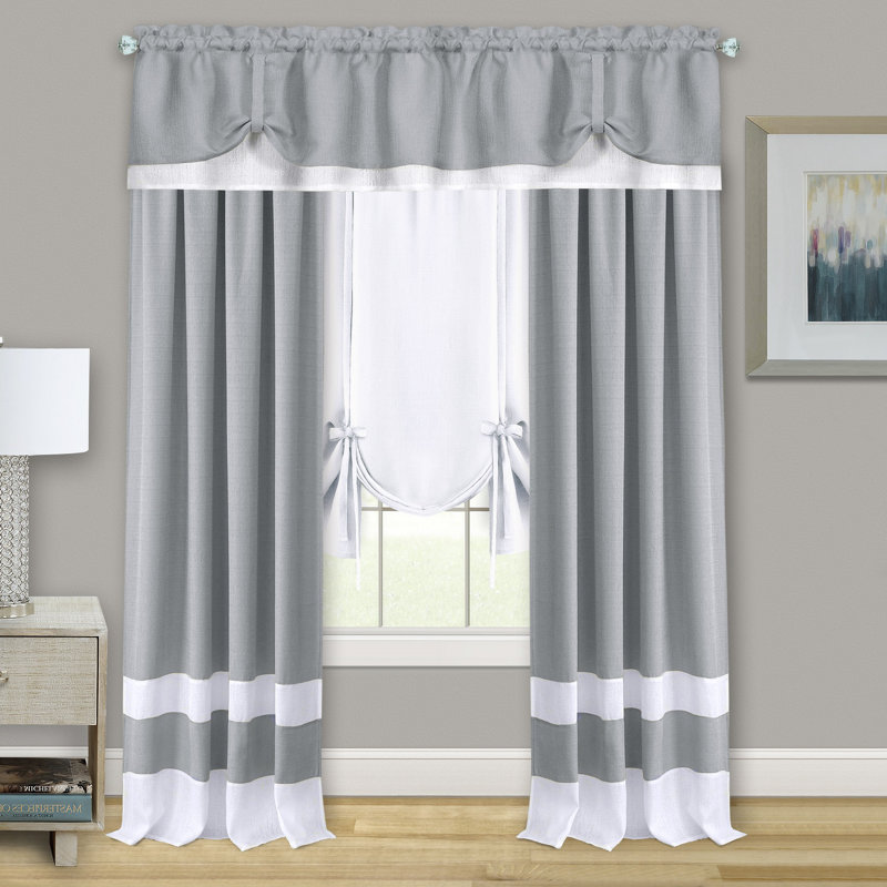 Clarisa Tie-Up Window Valance, White